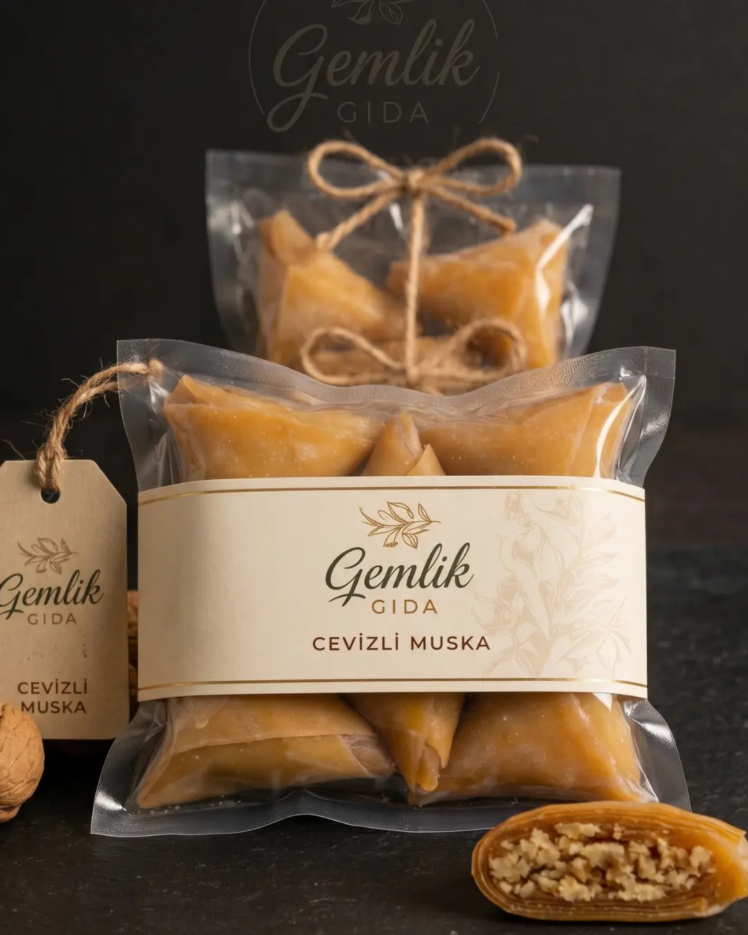 Hakiki Üzüm Pekmezli Bol Cevizli Üçgen Muska